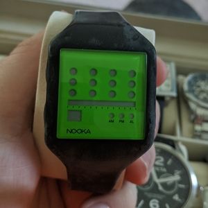 Nooka Zub Zot watch, black and green